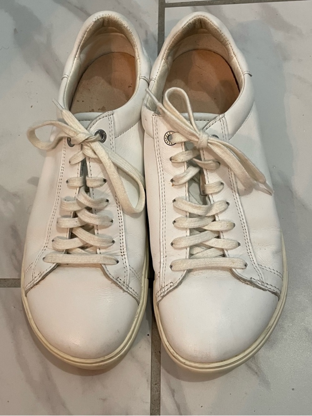 Birkenstock Bend Low White Leather Supportive Walking Casual Round-toe Sneakers